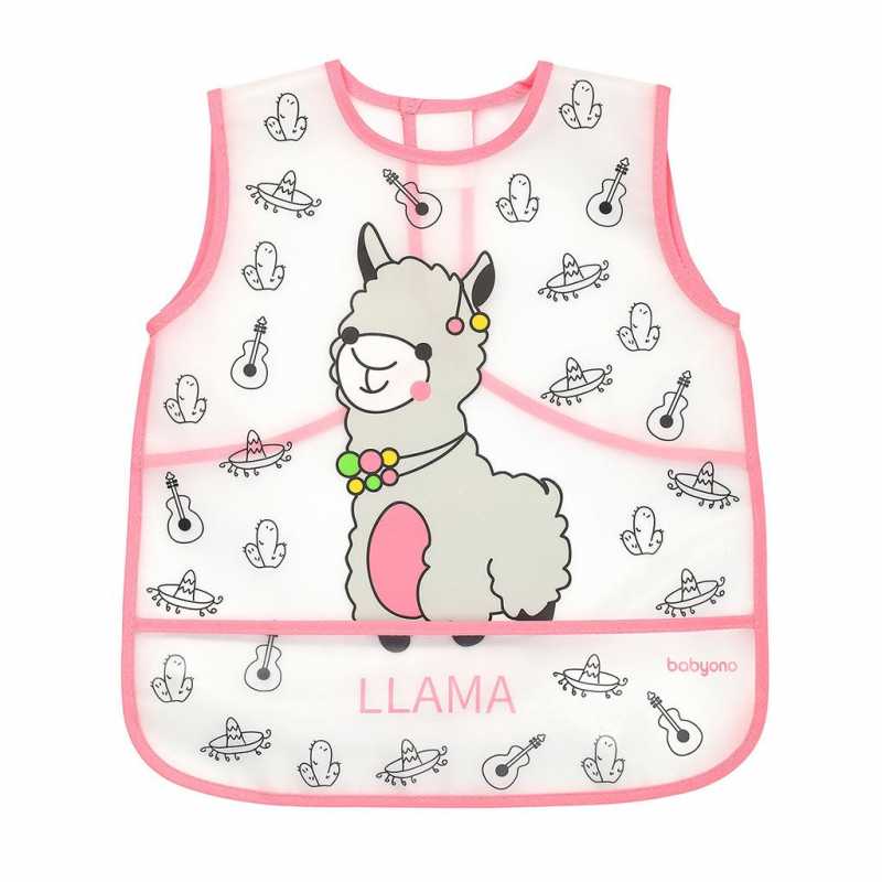 Omyvatelný bryndák - zástěra 30x35 cm Baby Ono lama