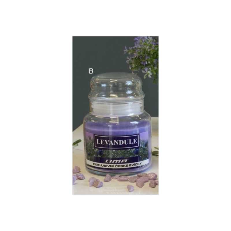 Aromatická sviečka levanduľa, pohár s viečkom 120g, LIMA