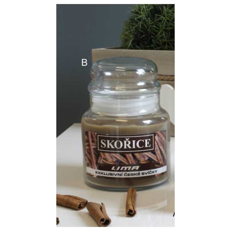 Aromatická sviečka škorica, pohár s viečkom 120g, LIMA