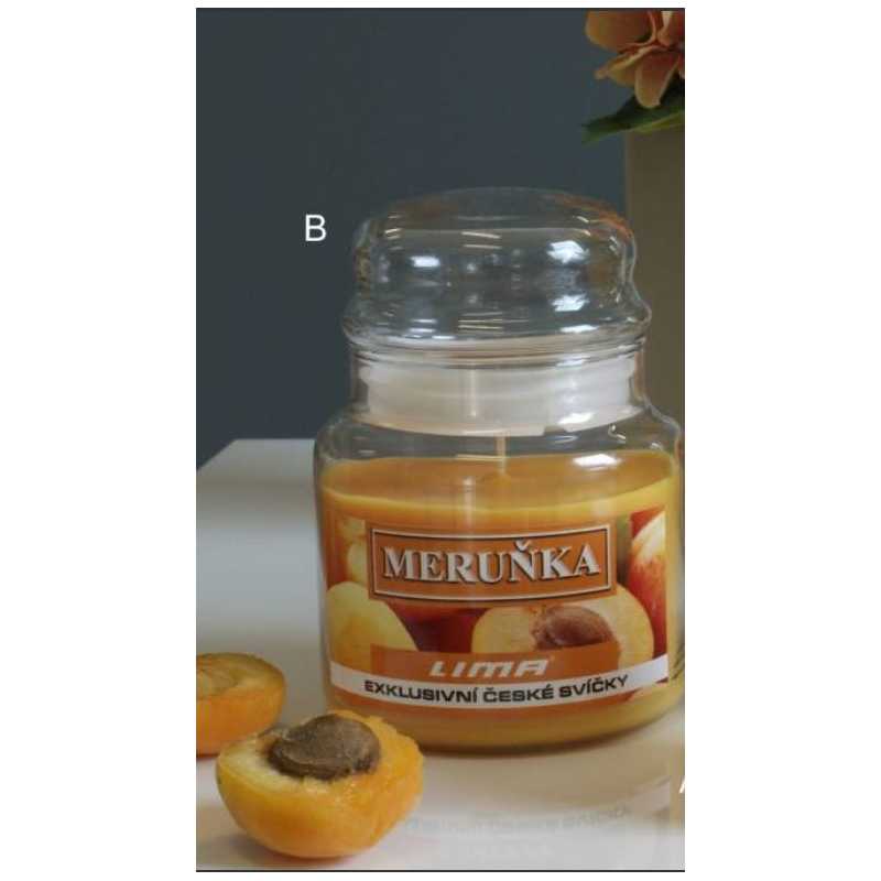 Aromatická sviečka marhuľa, pohár s viečkom 120g, LIMA