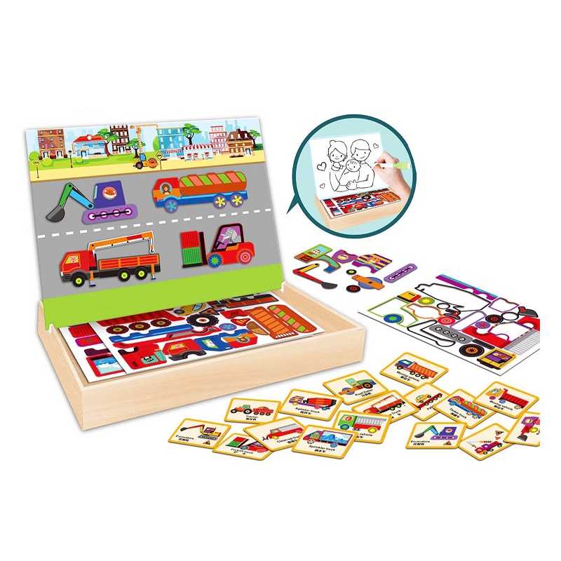 Puzzle magnetické - dopravné prostriedky