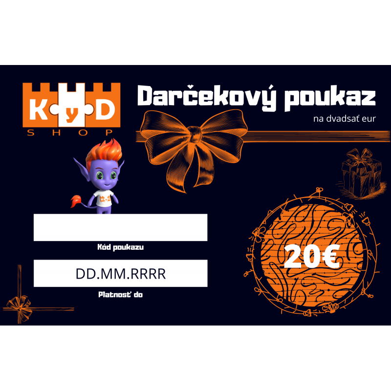 Dárkový poukaz elektronický KyD shop 500 Kč