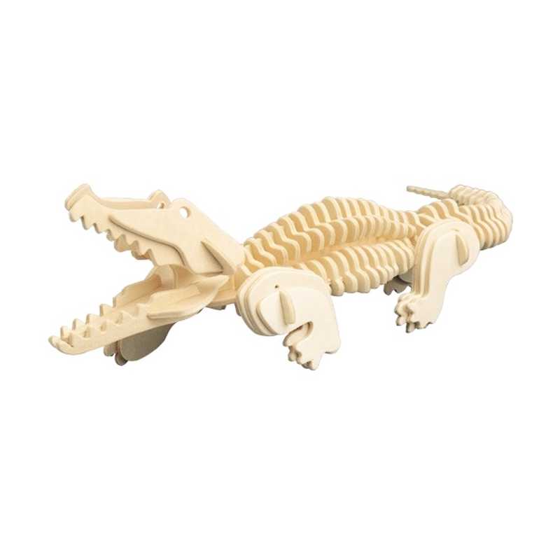 3D Drevené puzzle - Krokodíl bledé