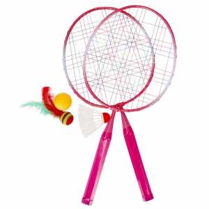 Badmintonová sada - kovové rakety, košík, míček, pírko