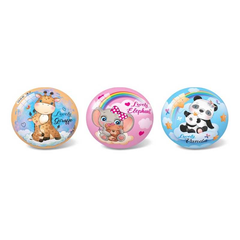 Lopta, žirafa, panda, slon