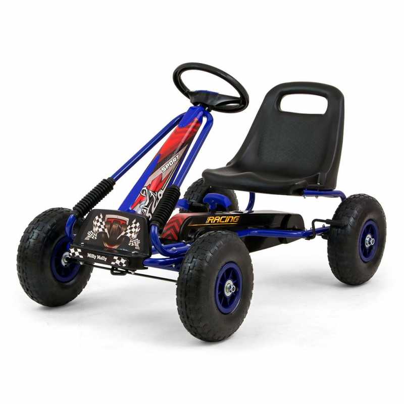 Detská šliapacia motokára Go-kart Milly Mally Thor modrá