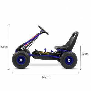 Detská šliapacia motokára Go-kart Milly Mally Thor modrá