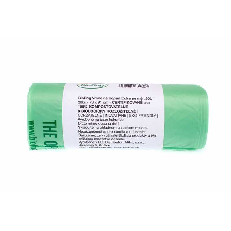 Kompostovatelné pytle na odpad Biobag - 80l - 20ks