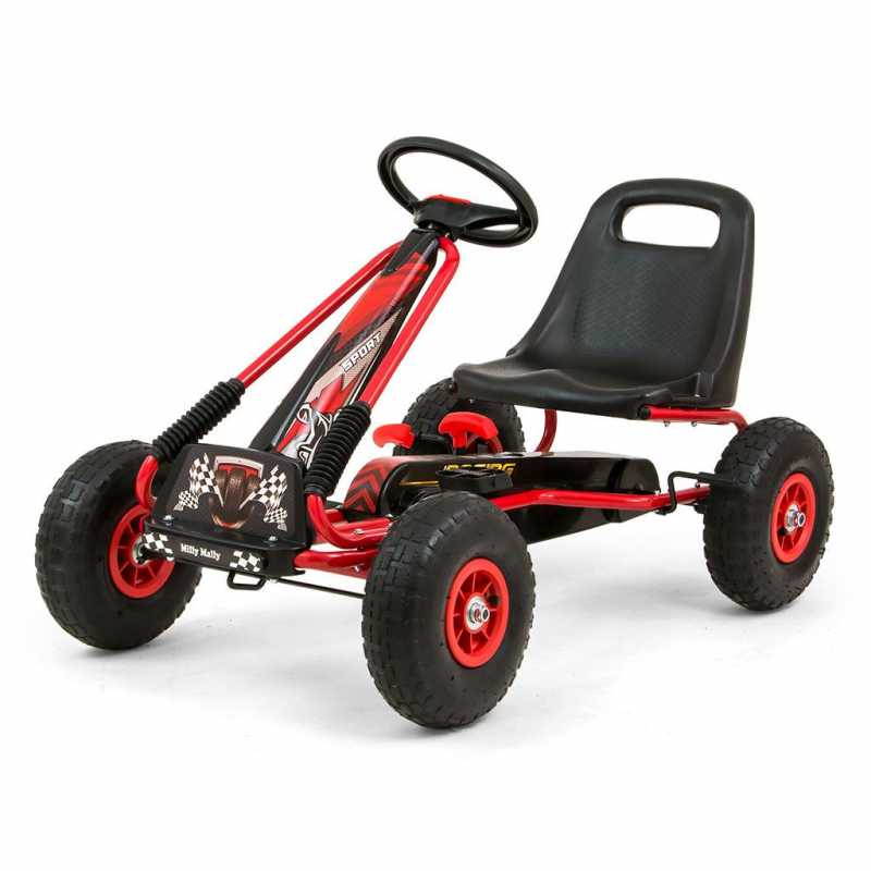 Detská šliapacia motokára Go-kart Milly Mally Thor červená