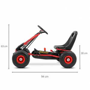 Detská šliapacia motokára Go-kart Milly Mally Thor červená