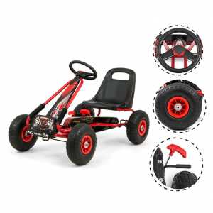 Detská šliapacia motokára Go-kart Milly Mally Thor červená