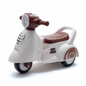 Detské odrážadlo motorka so zvukom Baby Mix Scooter biele