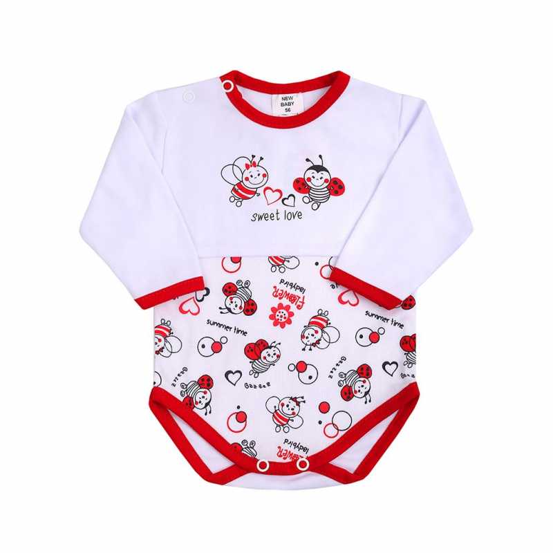 Dojčenské body s dlhým rukávom New Baby Lienka, 68