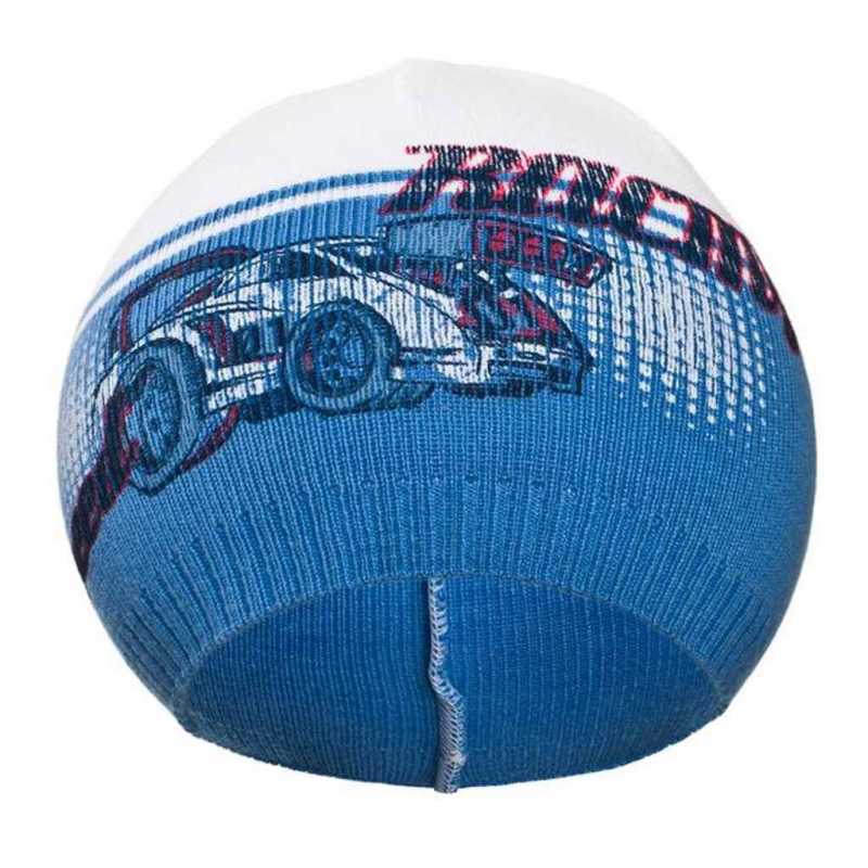 Jesenná detská čiapočka New Baby Racing tmavo modrá, 110