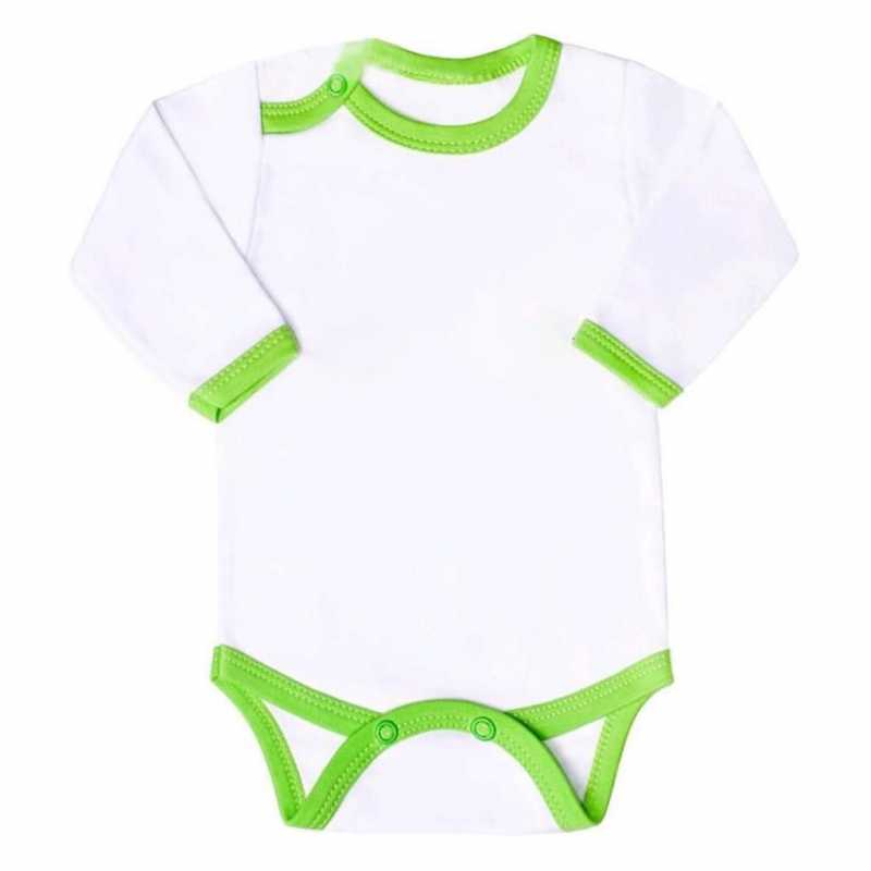 Dojčenské body New Baby so zeleným lemom, 74