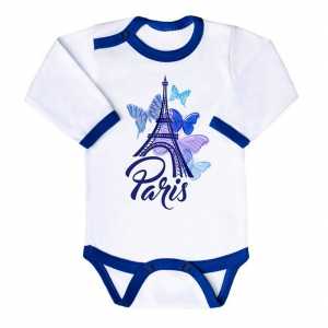 Dojčenské body s dlhým rukávom New Baby Towns modré, 86