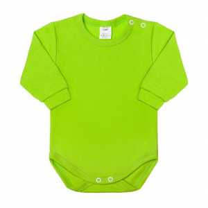 Dojčenské body s dlhým rukávom New Baby svetlo zelené, 80