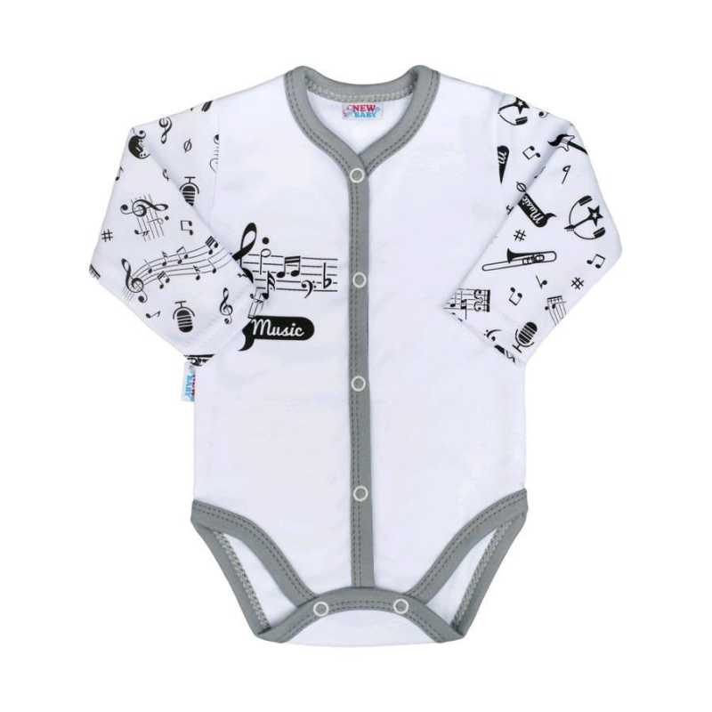 Dojčenské body celorozopínacie New Baby Music, 68