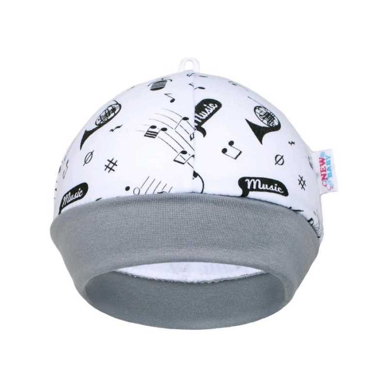 Kojenecká bavlněná čepička New Baby Music, 62