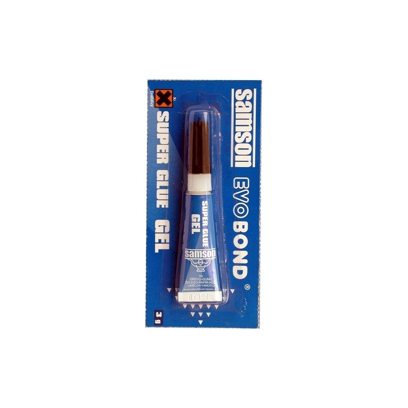 Sekundové lepidlo Super Glue tekuté, modré 3g, Samson