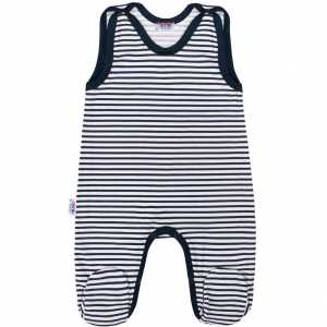 Dojčenské dupačky New Baby Classic II s modrými pruhmi, 80