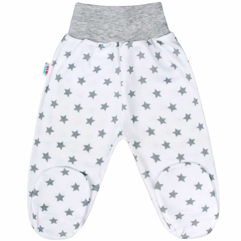 Dojčenské polodupačky New Baby Classic II sivé s hviezdičkami, 50