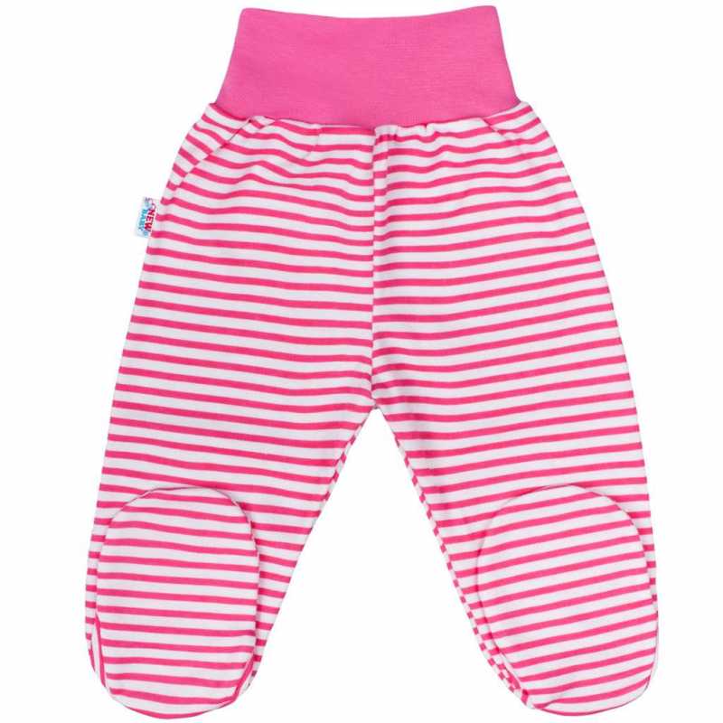 Kojenecké polodupačky New Baby Classic II s růžovými pruhy, 50