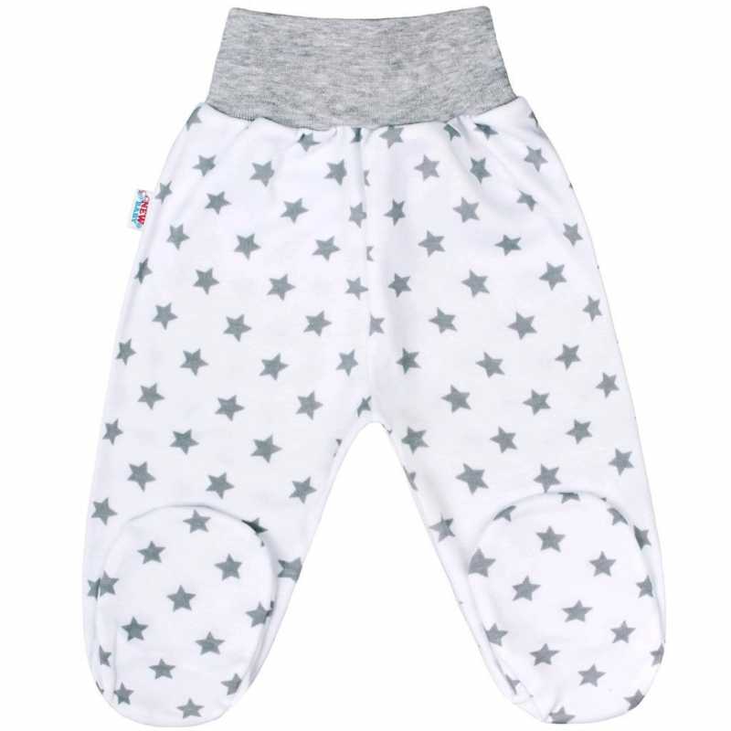Dojčenské polodupačky New Baby Classic II sivé s hviezdičkami, 80