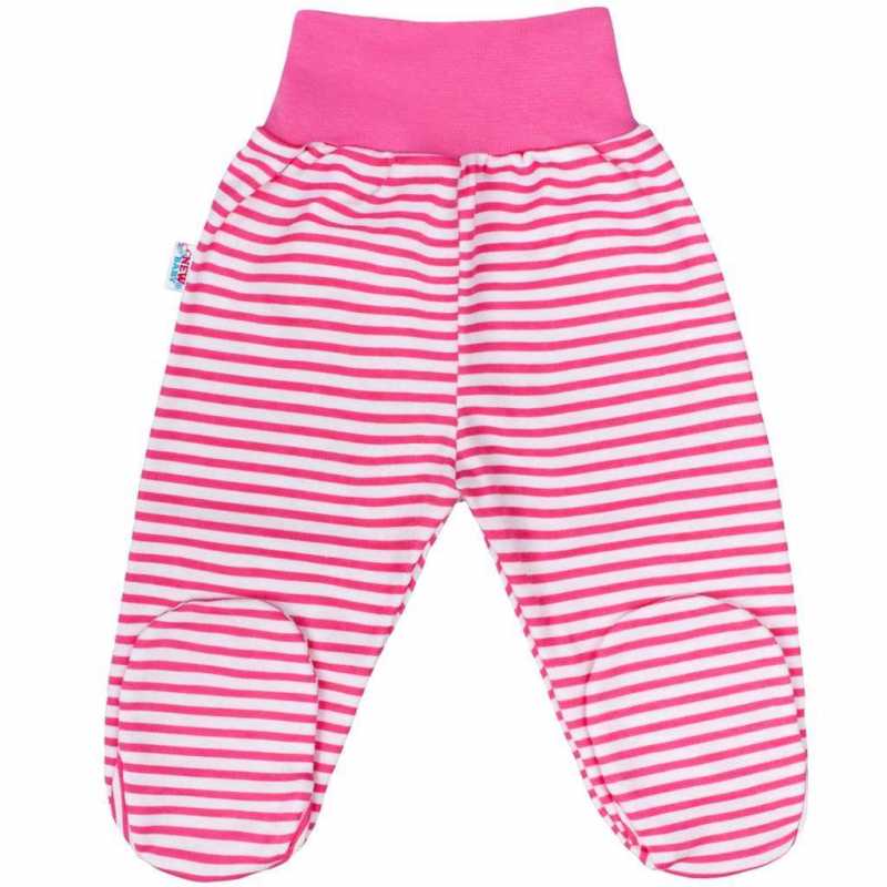 Kojenecké polodupačky New Baby Classic II s růžovými pruhy, 86
