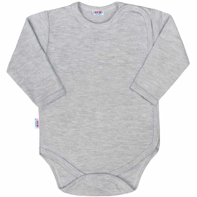 Dojčenské body celorozopínacie New Baby Classic II sivé, 50