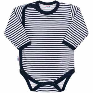 Kojenecké body celorozepínací New Baby Classic II s modrými pruhy, 74
