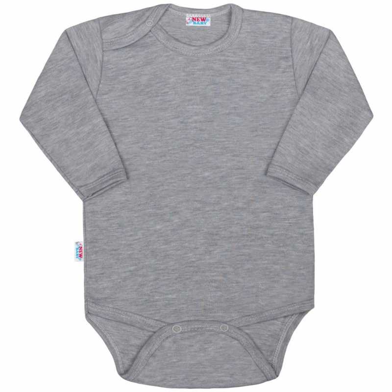 Dojčenské body New Baby Classic II sivé, 80