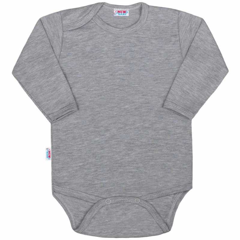 Dojčenské body New Baby Classic II sivé, 86