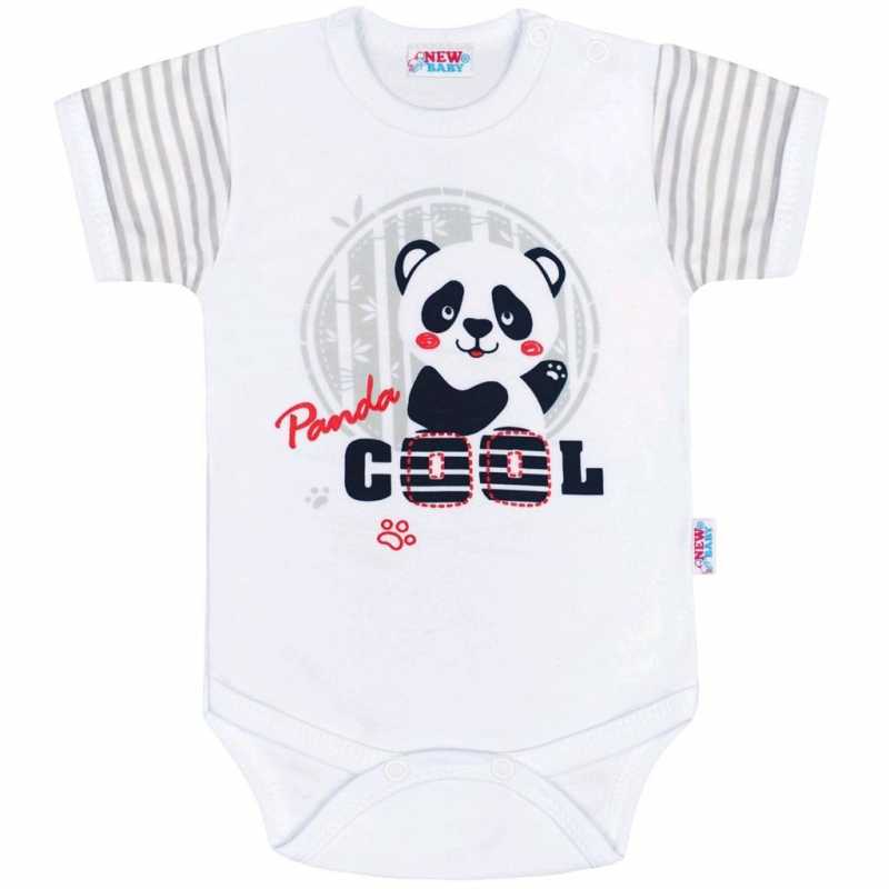 Dojčenské body s krátkym rukávom New Baby Panda, 68