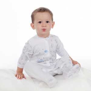 Dojčenské body s bočným zapínamím New Baby Bears modré, 50