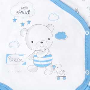Dojčenské body s bočným zapínamím New Baby Bears modré, 56