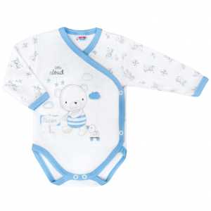 Kojenecké body s bočním zapínáním New Baby Bears modré, 62