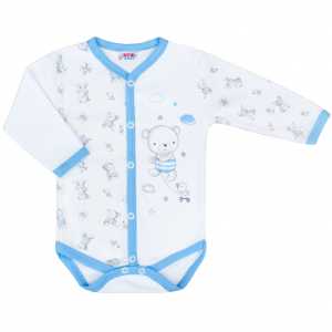 Kojenecké celorozepínací body New Baby Bears modré, 68