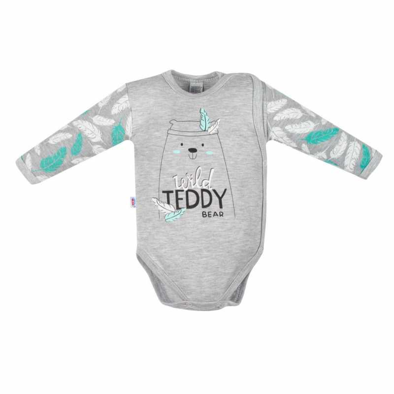 Dojčenské body s bočným zapínaním New Baby Wild Teddy, 50