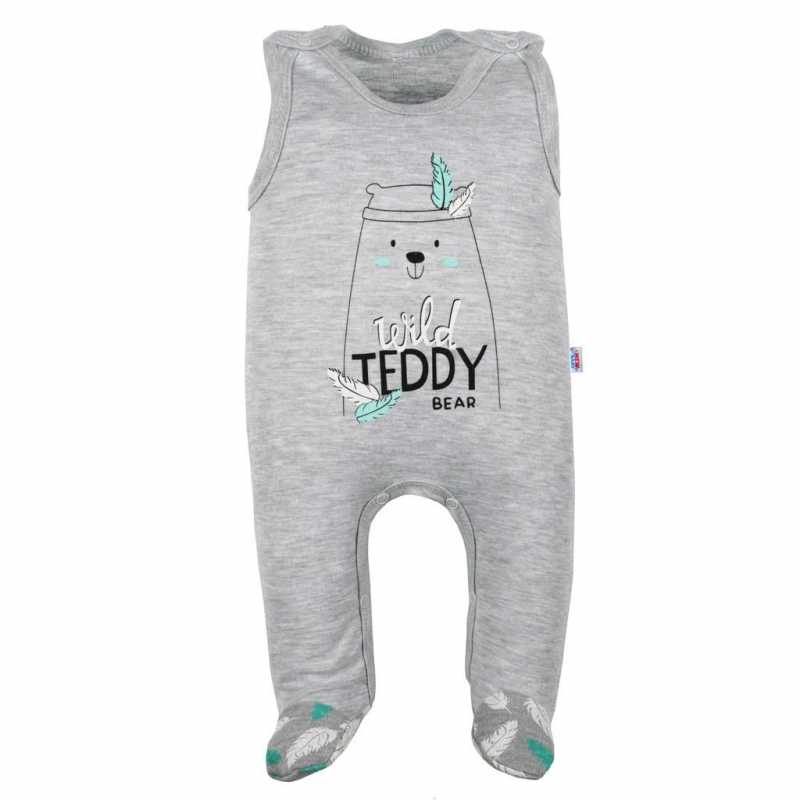 Kojenecké bavlněné dupačky New Baby Wild Teddy, 74