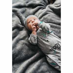 Dojčenská bavlnená čiapočka New Baby Wild Teddy, 80