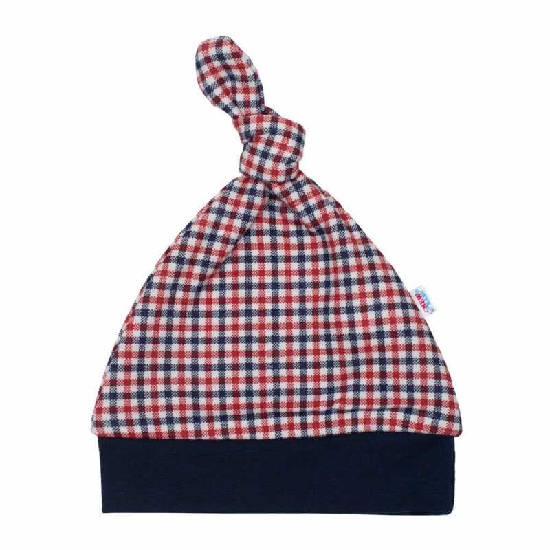 Dojčenská bavlnená čiapočka New Baby Checkered, 56