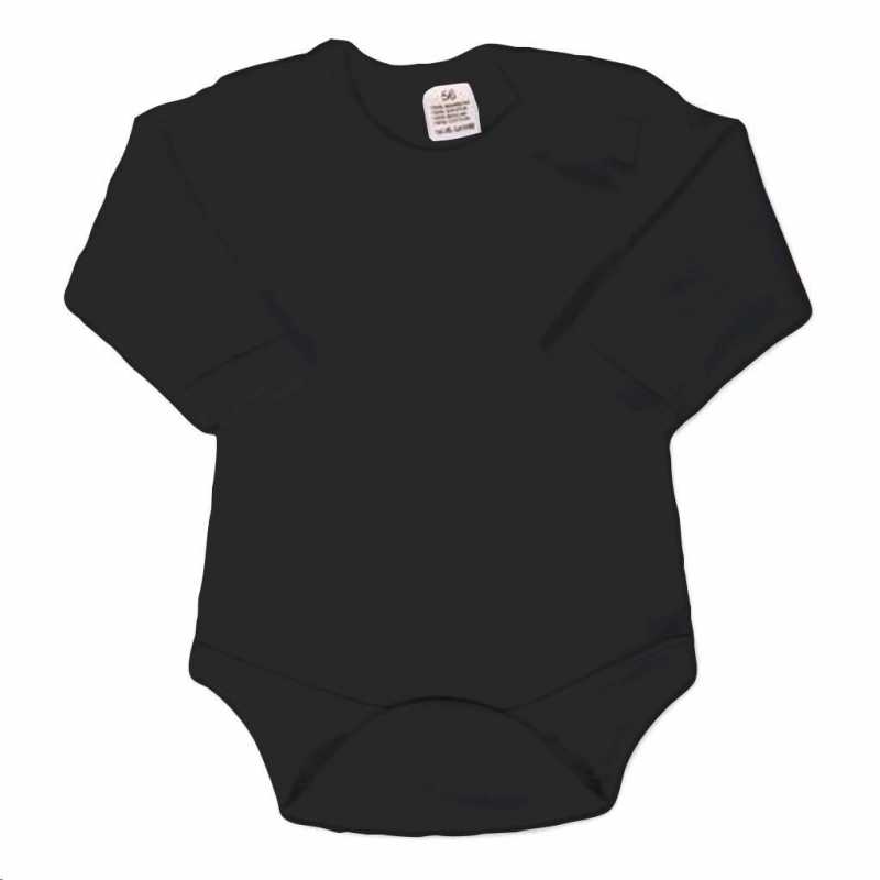 Body dlouhý rukáv New Baby - černé, 50