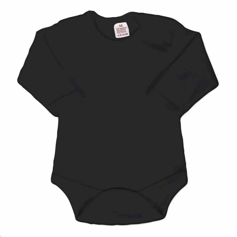 Body dlhý rukáv New Baby - čierne, 68