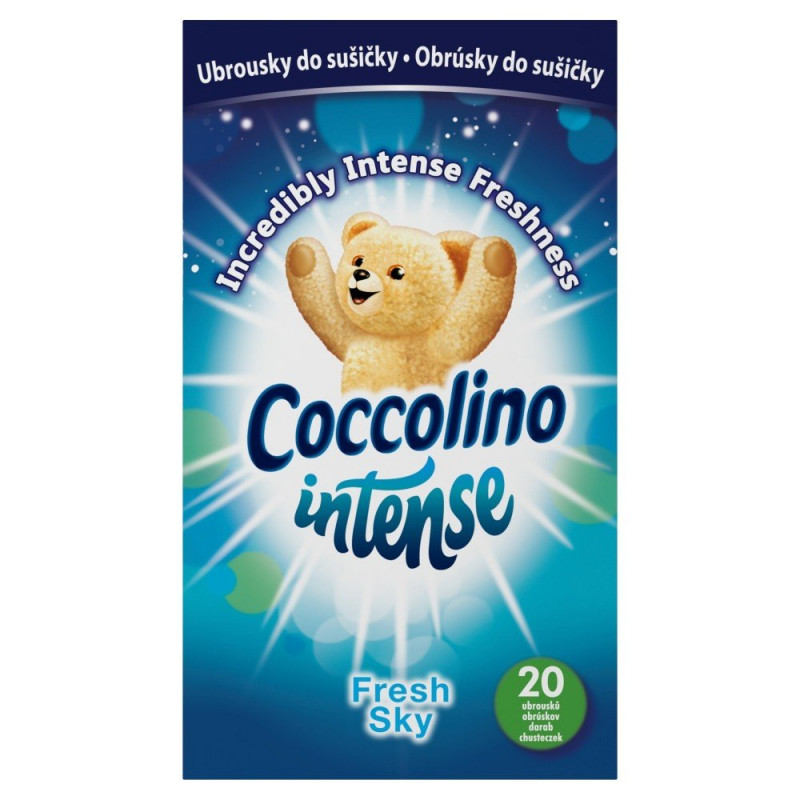 COCCOLINO Intense Fresh Sky vonné obrúsky do sušičky 20 ks