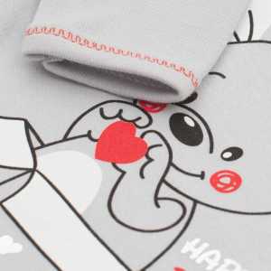 Dojčenské body s dlhým rukávom New Baby Mouse sivé, 56