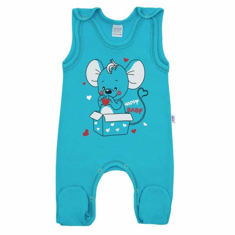 Kojenecké dupačky New Baby Mouse tyrkysové, 74