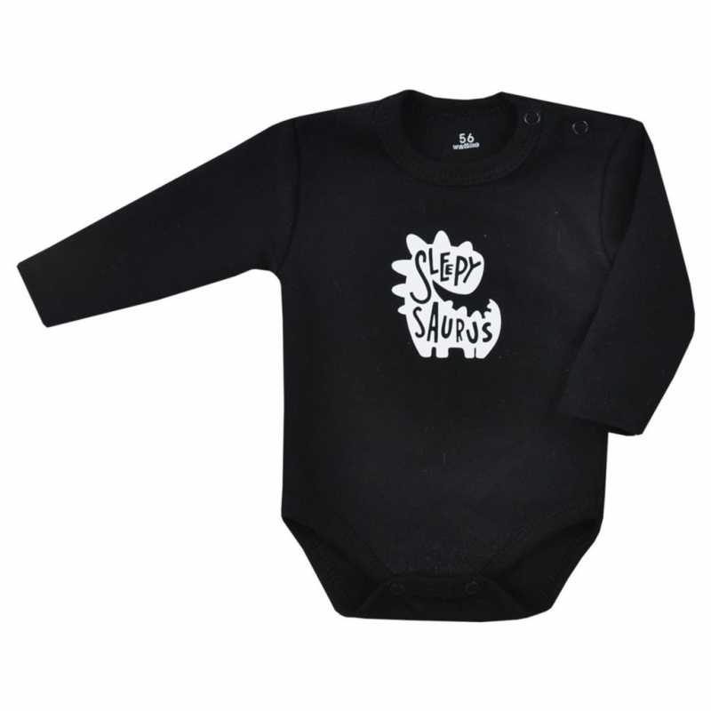 Kojenecké body s dlouhým rukávem Koala Magic Animals černé, 80