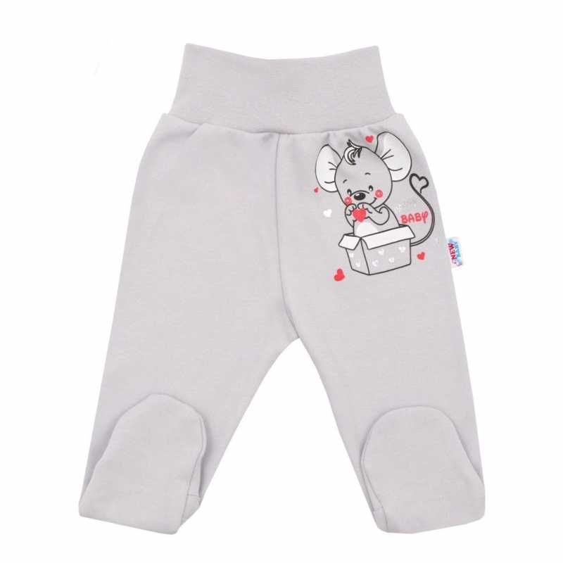 Dojčenské polodupačky New Baby Mouse sivé, 62