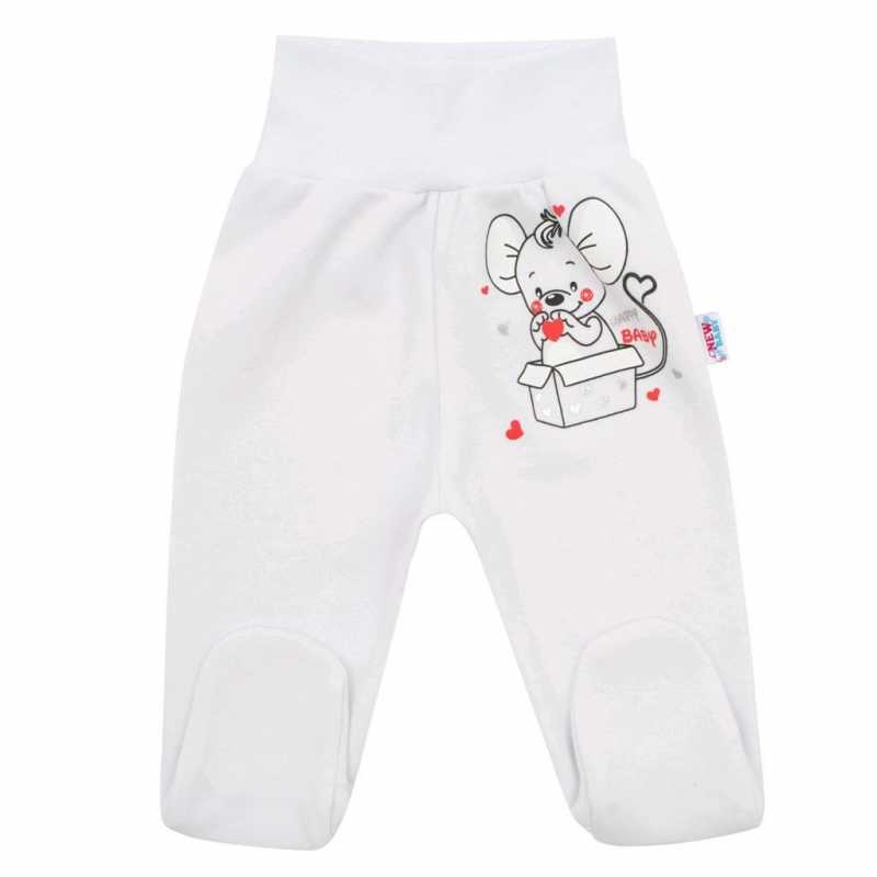Kojenecké polodupačky New Baby Mouse bílé, 74